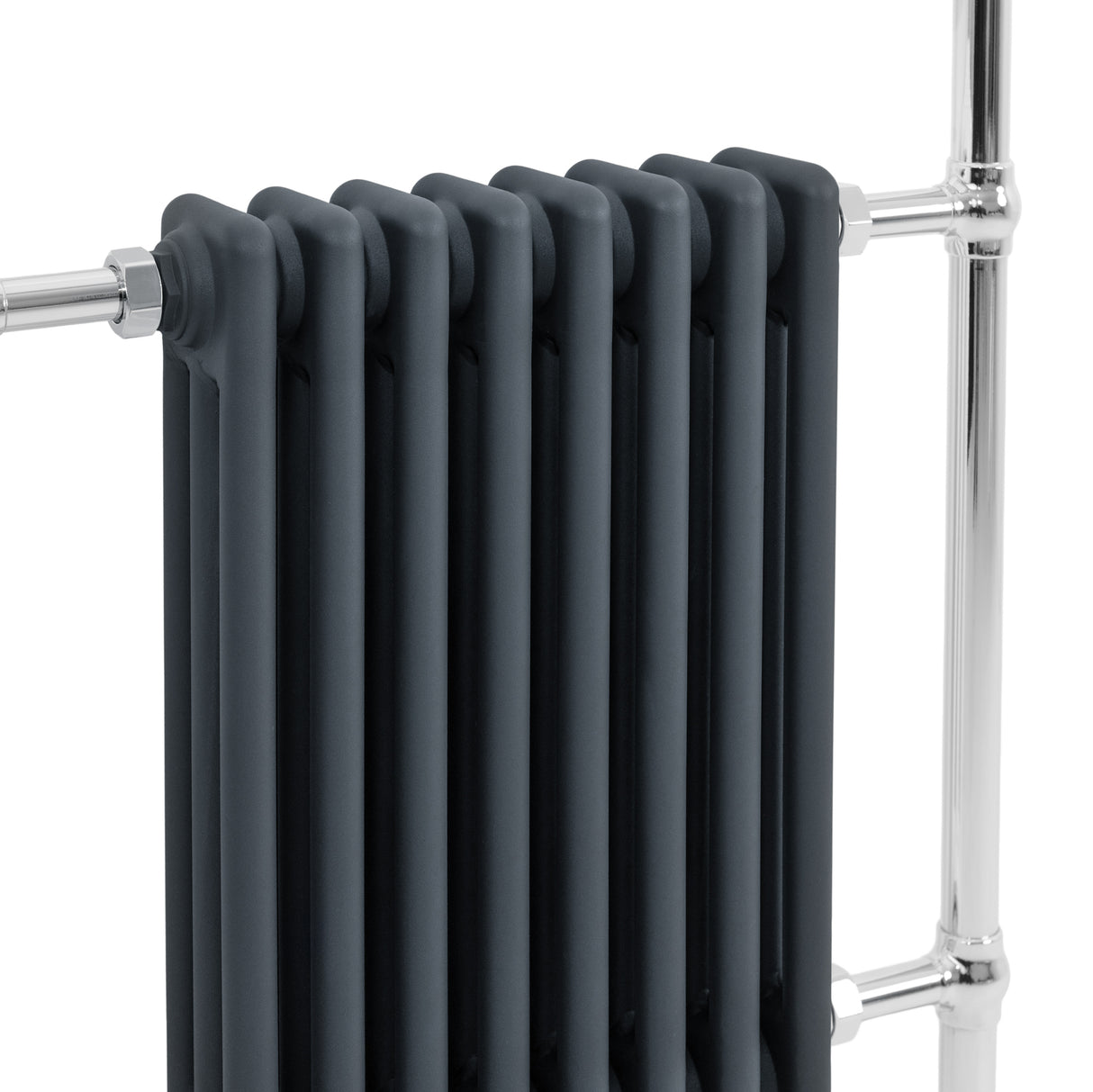 Traditional Heated Towel Rail Radiator – 950mm x 660mm – Anthracite Grey