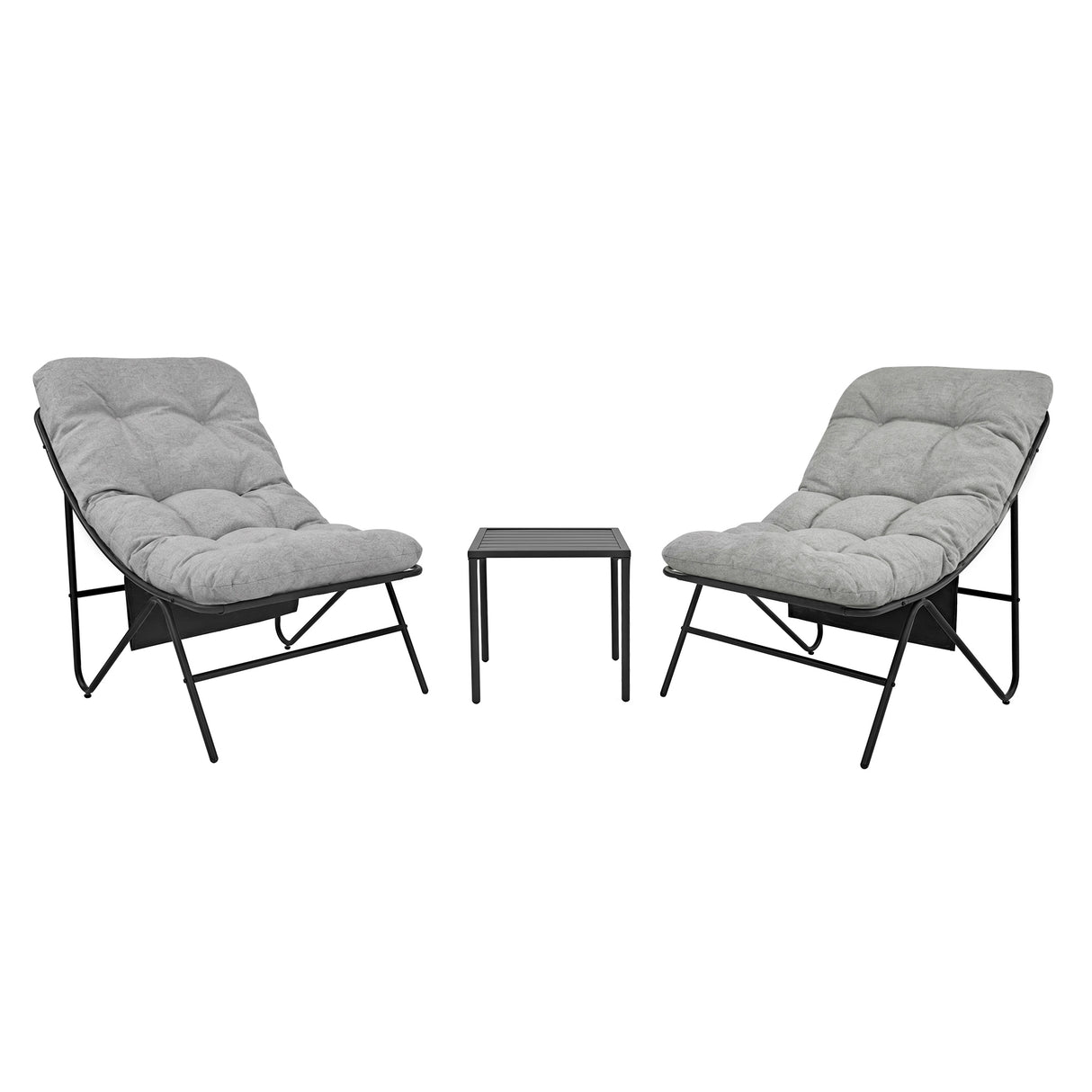 3 Piece Bistro Set - Grey
