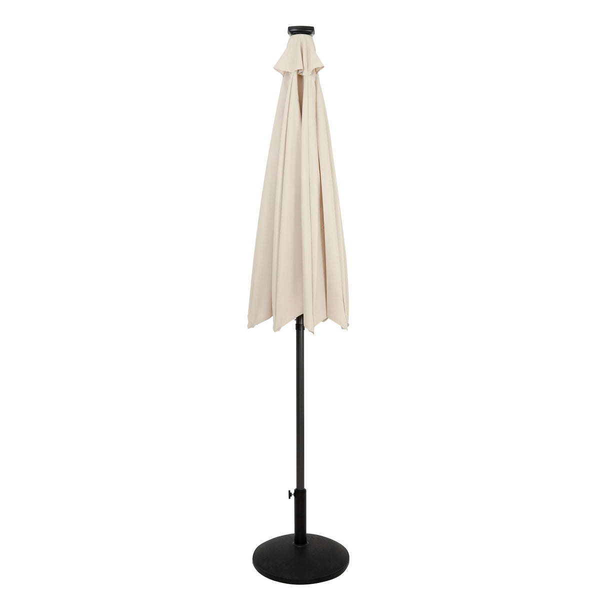 LED Tilt Parasol 2.7m With Tilt Base – Cream