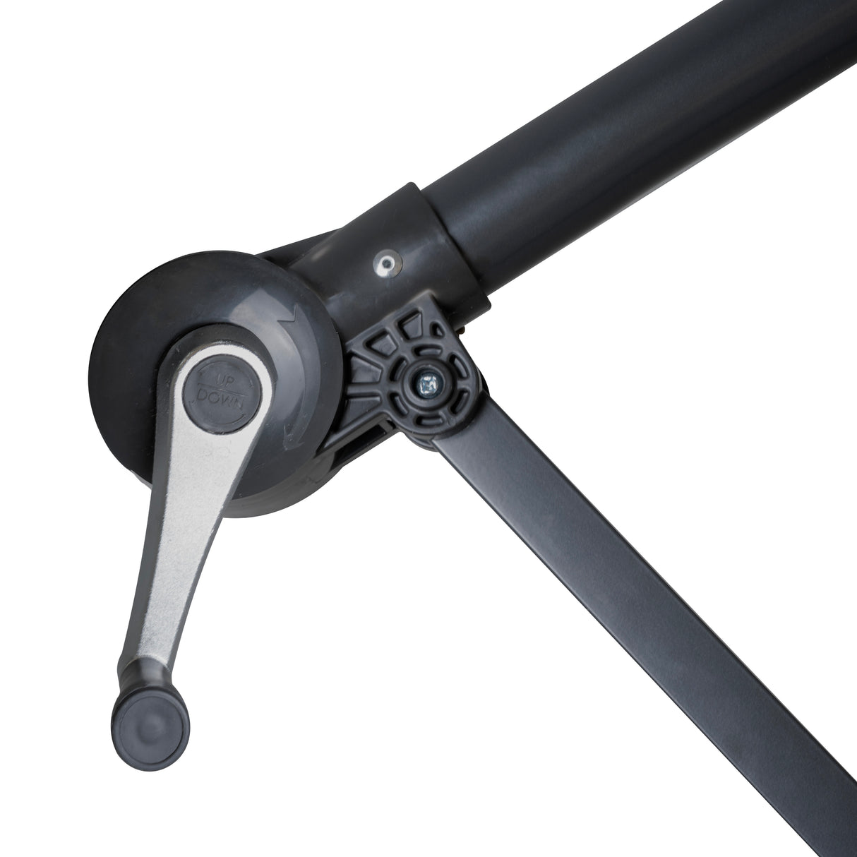 Cantilever Parasol 3m With Half Fan Base – Grey