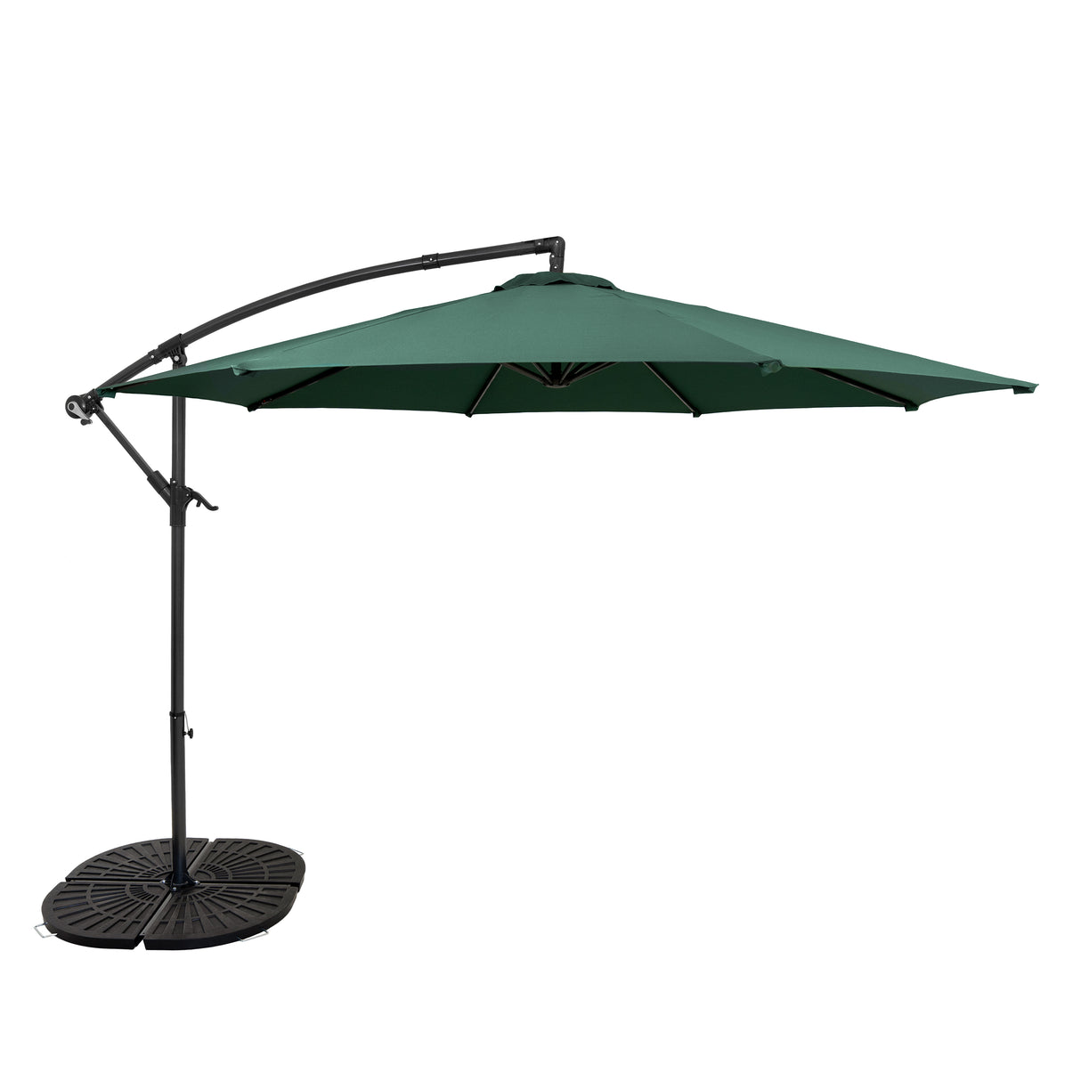 Cantilever Parasol 3m With Full Fan Base – Green