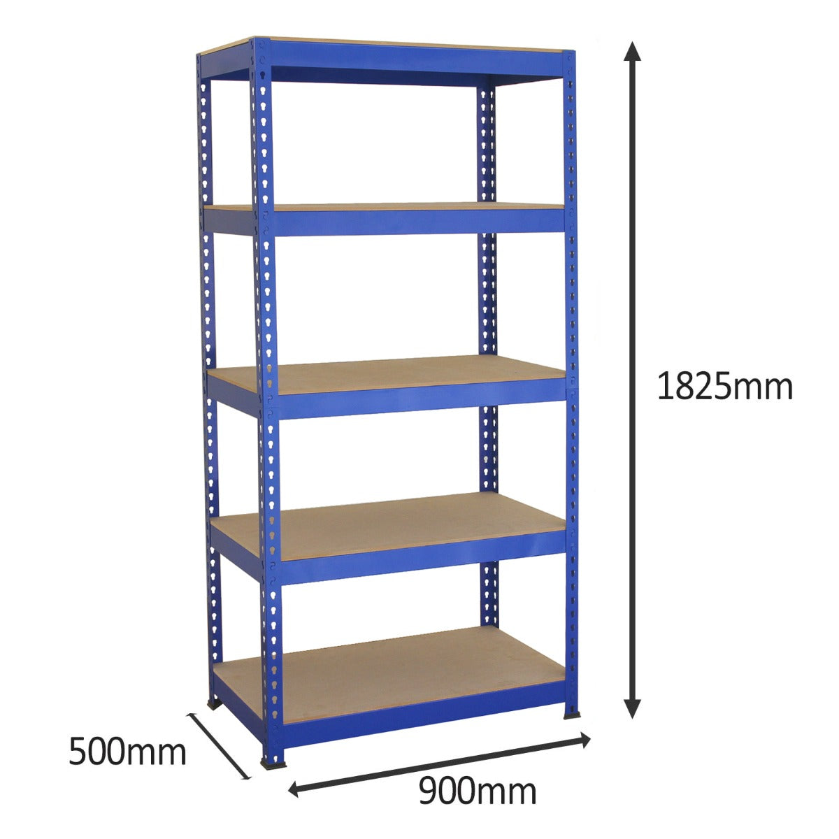 3 x 90cm Q-Rax Blue Metal Racking Units & Workbench & Mallet