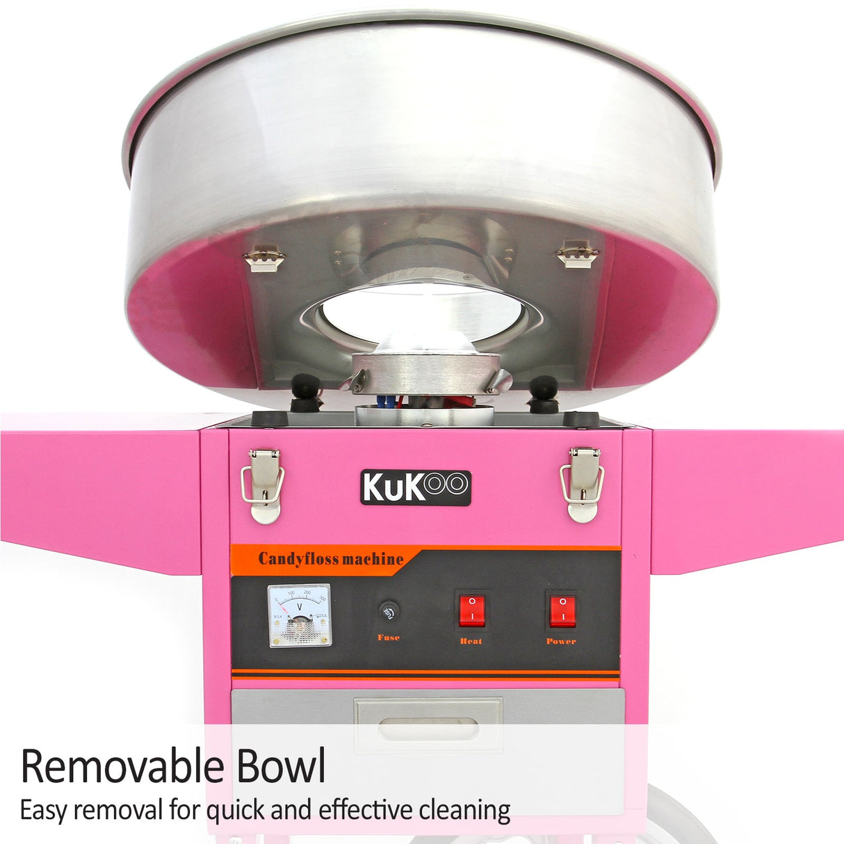 KuKoo 8oz Popcorn Machine & Candy Floss Machine with Carts