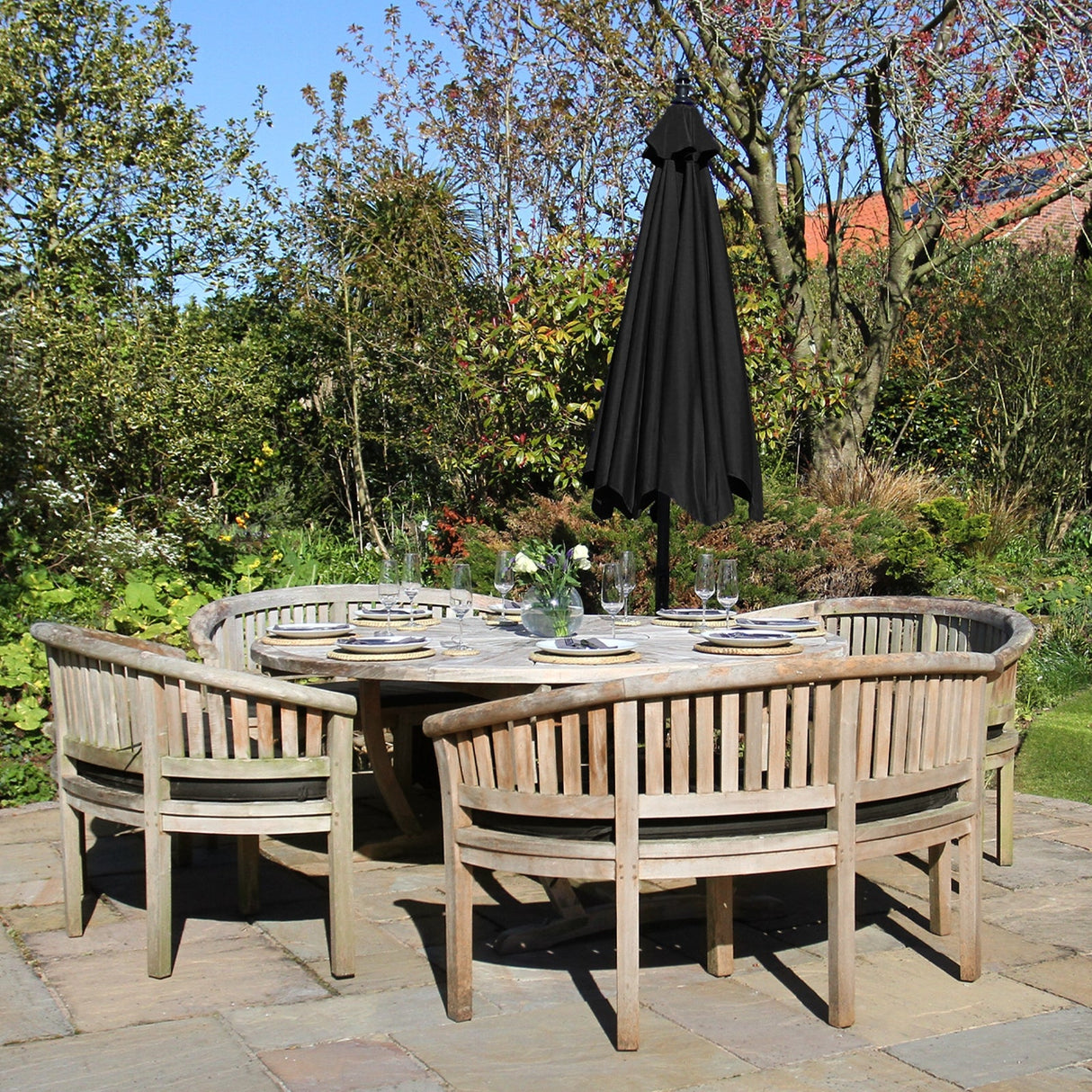Black Cantilever Parasol