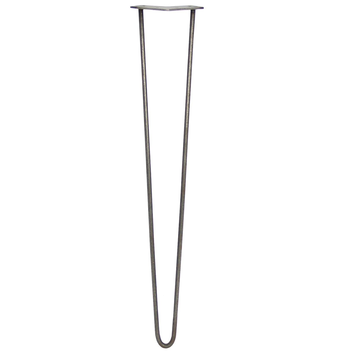 4 x 28" Hairpin Legs - 2 Prong - 10mm - Raw Steel