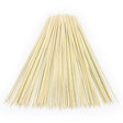 Natural bamboo candyfloss sticks, thin and pointed, arranged in a fan shape, ideal for serving cotton candy at events
