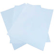 Light blue sublimation printing paper stack, featuring smooth texture and crisp edges, ideal for vibrant, high-quality prints