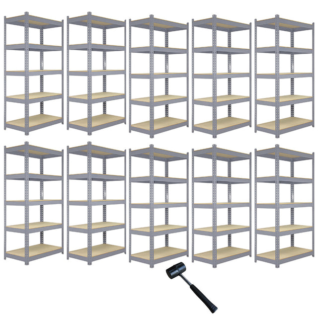 10 x Q-Rax Grey Metal Racking Units 90 x 50 x 180cm – Monster Shop IE
