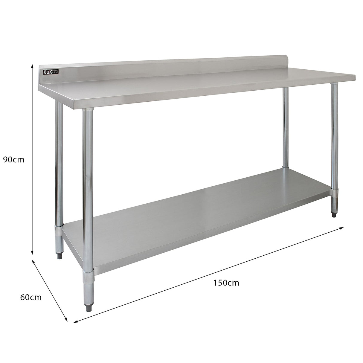 5ft Catering Bench With Double Over-Shelf