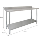 5ft Catering Bench With Double Over-Shelf