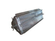 Stainless steel rotisserie grill basket with a rectangular shape, featuring a mesh design for even cooking and easy cleaning
