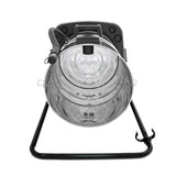 MAXBLAST 80L industrial vacuum cleaner with a transparent cylindrical tank, black hose, and sturdy metal frame, designed for heavy-duty cleaning