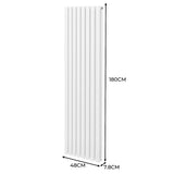 Oval Column Radiator & Valves - 1800mm x 480mm – White