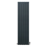 Aluminium Radiator & Valves – 1800mm x 475mm – Anthracite Grey