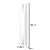 Flat Mirror Radiator & Valves - 1800mm x 565mm - White