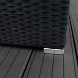 Rattan Corner Set - Black