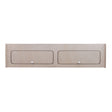 Light wood overhead camper cabinet with two smooth, rounded drawers and minimalist design, measuring 100cm x 25cm x 25cm