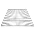 Galvanised steel grating measuring 1000mm x 1000mm, featuring a grid pattern with a smooth, metallic finish for durability and strength