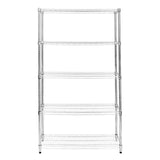 Sturdy chrome wire racking unit, 45cm x 120cm x 180cm, featuring four open shelves for versatile storage and organization