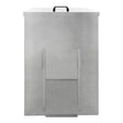 Galvanised coal bunker with a sleek silver finish, sturdy construction, and a top handle for easy lifting, designed for 150kg capacity