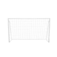 6 x 4ft white football goal with netting, sturdy frame, ideal for backyard games, includes carry case and target sheet