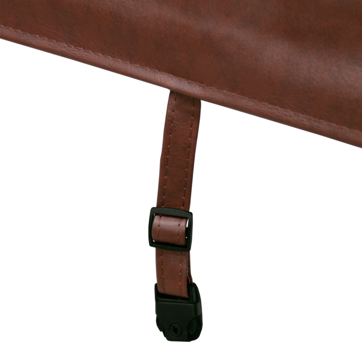 Brown 2.1m hot tub spa cover featuring a durable, textured surface and secure fastening strap for optimal insulation and protection