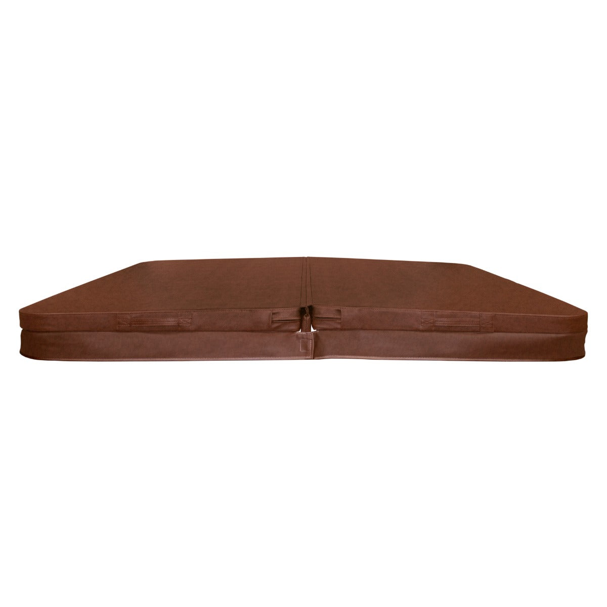 Brown 2.2m hot tub spa cover with a smooth, durable texture, designed to protect against debris and weather elements