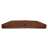 Brown 2.2m hot tub spa cover with a smooth, durable texture, designed to protect against debris and weather elements