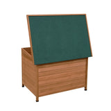 Large wooden dog kennel with a slatted design and a green, textured roof, providing a cozy outdoor shelter for pets