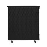 Rattan Cushion Storage Box 582L - Black