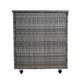 Rattan Cushion Storage Box 582L - Grey
