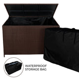 Rattan Cushion Storage Box 582L - Brown