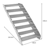 Adjustable 7 Section Galvanised Staircase - 900mm Wide