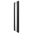 Sleek anthracite grey flat mirror radiator, 1800mm x 425mm, featuring a modern design with smooth reflective surface and clean lines