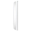 Sleek white flat mirror radiator, 1800mm x 425mm, featuring a smooth reflective surface and modern vertical design, ideal for contemporary spaces