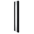 Sleek anthracite grey oval mirror radiator, 1800mm x 380mm, featuring a modern design with smooth surfaces and reflective finish