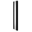 Sleek black oval mirror radiator, 1800mm x 380mm, featuring a smooth reflective surface and modern design, perfect for stylish interiors