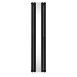 Oval Mirror Radiator - 1800mm x 380mm - Black