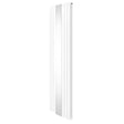 Sleek white oval mirror radiator, 1800mm x 500mm, featuring smooth lines and a reflective surface, perfect for modern interiors