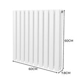 Oval Column Radiator – 600mm x 600mm - White