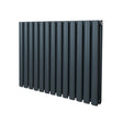 Sleek anthracite grey oval column radiator, 600mm x 780mm, featuring smooth, rounded tubes for efficient heating and modern design
