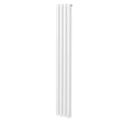 Sleek white oval column radiator measuring 1800mm x 240mm, featuring smooth vertical lines and a modern design ideal for any space