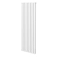 Sleek white oval column radiator, 1800mm x 600mm, featuring vertical lines and a smooth, modern finish, ideal for contemporary spaces