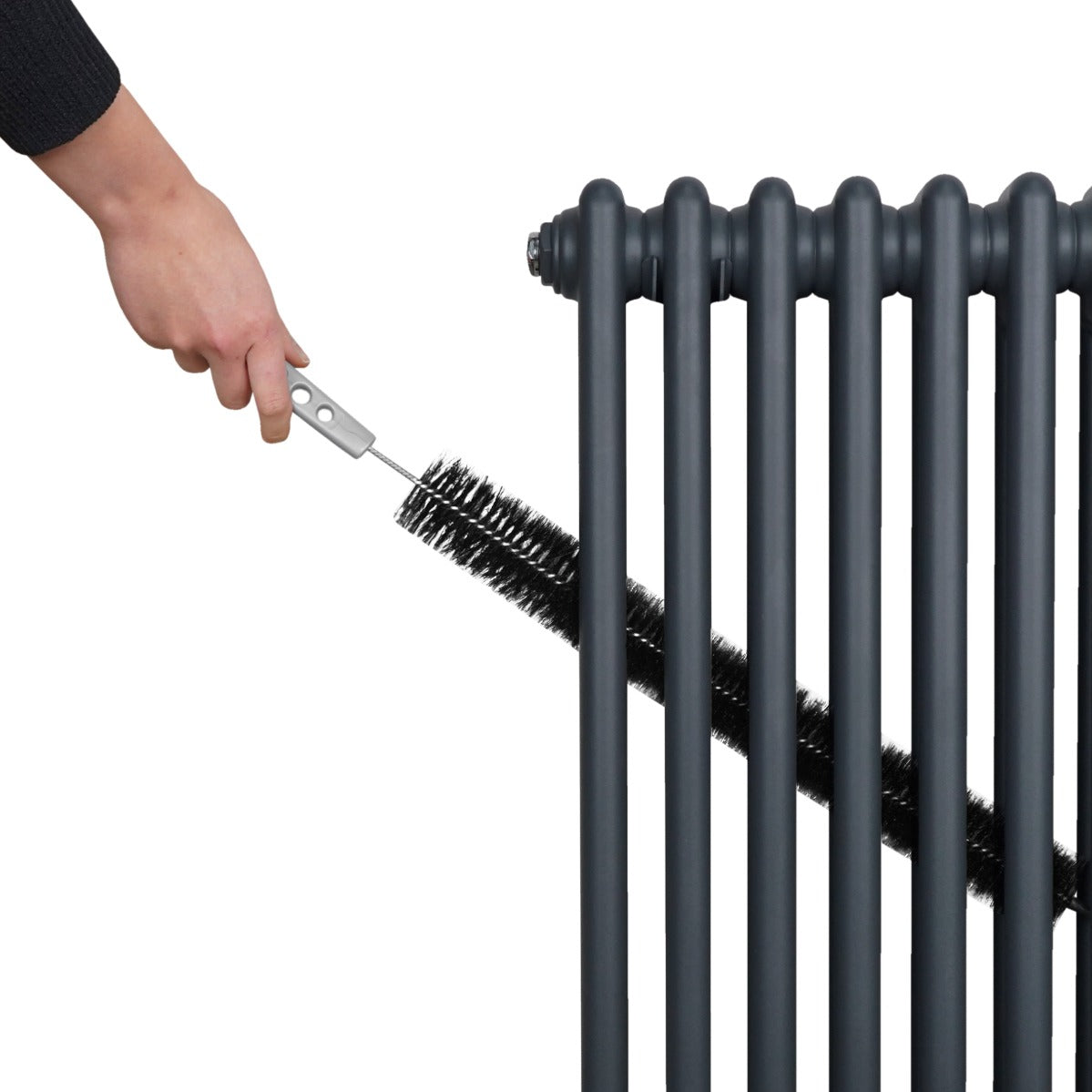 Traditional 2 Column Radiator - 600 x 1192mm - Anthracite Grey