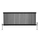 Traditional 2 Column Radiator - 600 x 1462mm - Black