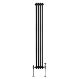 Traditional 2 Column Radiator - 1800 x 202mm - Black