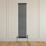 Traditional 2 Column Radiator - 1800 x 382mm - Anthracite Grey