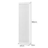 Traditional 2 Column Radiator - 1800 x 472mm - White