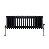 Traditional 3 Column Radiator - 300 x 832mm - Black