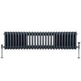 Traditional 3 Column Radiator - 300 x 1192mm - Anthracite Grey